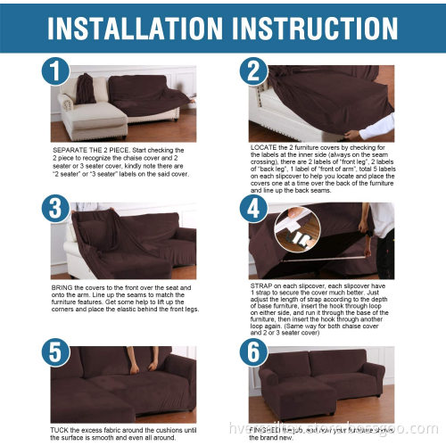 Thick Velvet Stretch L-Shape Sofa Cover